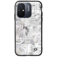 Aesthetic White Xiaomi Redmi 12C Groove TPU (Tempered Glass και TPU)