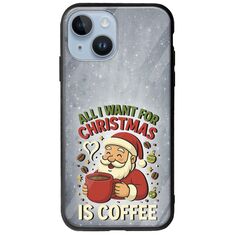 All I Want For Christmas Is - Coffee iPhone 15 Groove TPU (Tempered Glass και TPU)