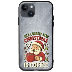 All I Want For Christmas Is - Coffee iPhone 15 Plus Groove TPU (Tempered Glass και TPU)