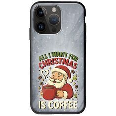 All I Want For Christmas Is - Coffee iPhone 15 Pro Max Groove TPU (Tempered Glass και TPU)