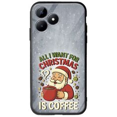 All I Want For Christmas Is - Coffee Realme C51 Groove TPU (Tempered Glass και TPU)