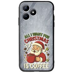 All I Want For Christmas Is - Coffee Realme Note 50 Groove TPU (Tempered Glass και TPU)