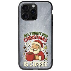 All I Want For Christmas Is - Coffee iPhone 16 Pro Max Groove TPU (Tempered Glass και TPU)
