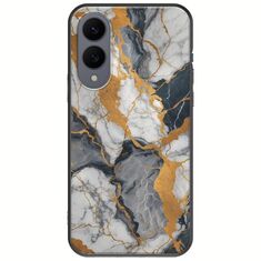 The Marble Collection - Artistic Samsung Galaxy S25 Edge 5G Black TPU (Μαύρη Σιλικόνη)