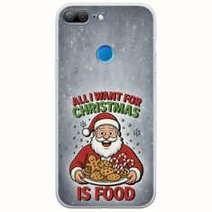 All I Want For Christmas Is - Food Huawei Honor 9 Lite Flexible TPU (Διάφανη Σιλικόνη)