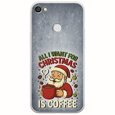 All I Want For Christmas Is - Coffee Xiaomi Redmi Note 5A Prime Flexible TPU (Διάφανη Σιλικόνη)