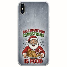 All I Want For Christmas Is - Food iPhone XS Max Flexible TPU (Διάφανη Σιλικόνη)