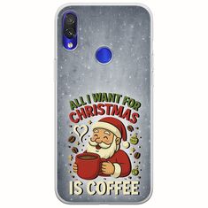 All I Want For Christmas Is - Coffee Xiaomi Redmi Note 7 Flexible TPU (Διάφανη Σιλικόνη)