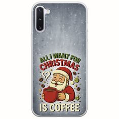 All I Want For Christmas Is - Coffee Samsung Galaxy Note 10 Flexible TPU (Διάφανη Σιλικόνη)