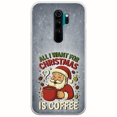 All I Want For Christmas Is - Coffee Xiaomi Redmi Note 8 Pro Flexible TPU (Διάφανη Σιλικόνη)