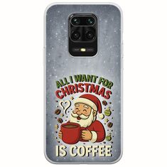 All I Want For Christmas Is - Coffee Xiaomi Redmi Note 9S / 9 Pro / 9 Pro Max Flexible TPU (Διάφανη Σιλικόνη)