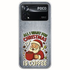 All I Want For Christmas Is - Coffee Xiaomi Poco X4 Pro 5G Flexible TPU (Διάφανη Σιλικόνη)