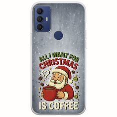 All I Want For Christmas Is - Coffee TCL 305 / 306 / 30E / 30SE Flexible TPU (Διάφανη Σιλικόνη)
