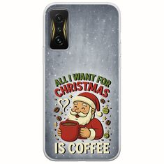 All I Want For Christmas Is - Coffee Xiaomi Poco F4 GT 5G Flexible TPU (Διάφανη Σιλικόνη)