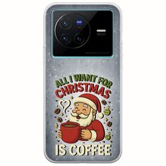 All I Want For Christmas Is - Coffee Vivo X80 Flexible TPU (Διάφανη Σιλικόνη)