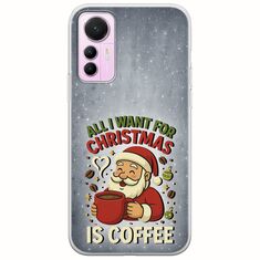 All I Want For Christmas Is - Coffee Xiaomi 12 Lite 5G Flexible TPU (Διάφανη Σιλικόνη)