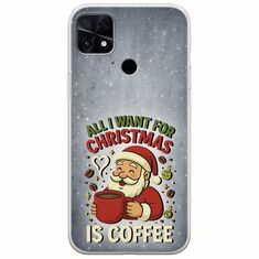 All I Want For Christmas Is - Coffee Xiaomi Poco C40 Flexible TPU (Διάφανη Σιλικόνη)
