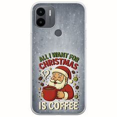 All I Want For Christmas Is - Coffee Xiaomi Redmi A2 Plus Flexible TPU (Διάφανη Σιλικόνη)