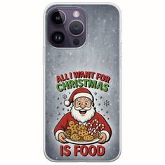 All I Want For Christmas Is - Food iPhone 15 Pro Flexible TPU (Διάφανη Σιλικόνη)