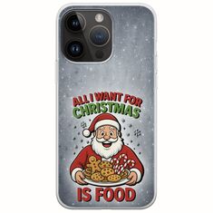 All I Want For Christmas Is - Food iPhone 15 Pro Max Flexible TPU (Διάφανη Σιλικόνη)