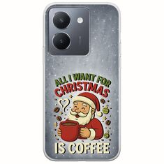 All I Want For Christmas Is - Coffee Vivo Y36 4G / 5G Flexible TPU (Διάφανη Σιλικόνη)