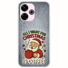 All I Want For Christmas Is - Coffee Xiaomi Poco M6 4G Flexible TPU (Διάφανη Σιλικόνη)