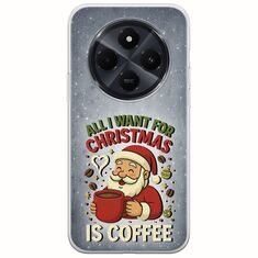 All I Want For Christmas Is - Coffee Xiaomi Redmi 14C Flexible TPU (Διάφανη Σιλικόνη)