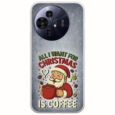 All I Want For Christmas Is - Coffee TCL 50 PRO NXTPAPER 5G Flexible TPU (Διάφανη Σιλικόνη)