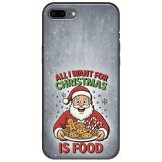 All I Want For Christmas Is - Food iPhone 7 Plus Black TPU (Μαύρη Σιλικόνη)