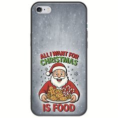All I Want For Christmas Is - Food iPhone 6/6s Black TPU (Μαύρη Σιλικόνη)