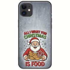 All I Want For Christmas Is - Food iPhone 11 Black TPU (Μαύρη Σιλικόνη)
