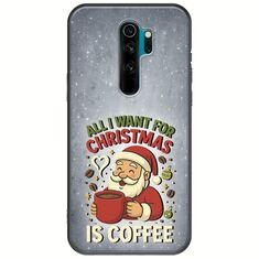 All I Want For Christmas Is - Coffee Xiaomi Redmi Note 8 Pro Black TPU (Μαύρη Σιλικόνη)