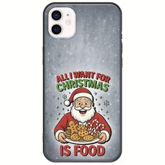 All I Want For Christmas Is - Food iPhone 12 mini Black TPU (Μαύρη Σιλικόνη)