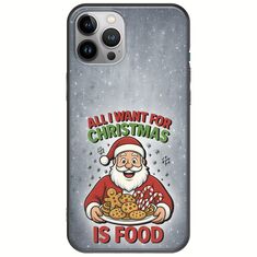 All I Want For Christmas Is - Food iPhone 12 Pro Max Black TPU (Μαύρη Σιλικόνη)