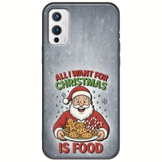 All I Want For Christmas Is - Food OnePlus 9 Black TPU (Μαύρη Σιλικόνη)
