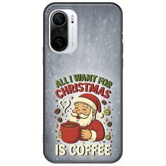 All I Want For Christmas Is - Coffee Xiaomi Poco F3 Black TPU (Μαύρη Σιλικόνη)