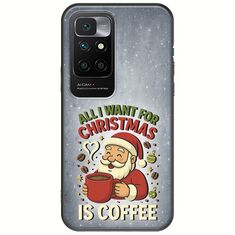 All I Want For Christmas Is - Coffee Xiaomi Redmi 10 Black TPU (Μαύρη Σιλικόνη)