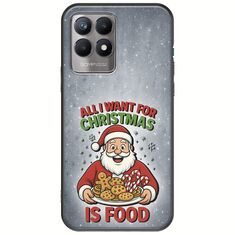All I Want For Christmas Is - Food Realme 8i Black TPU (Μαύρη Σιλικόνη)