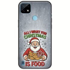 All I Want For Christmas Is - Food Realme C21Y / Realme C25Y Black TPU (Μαύρη Σιλικόνη)