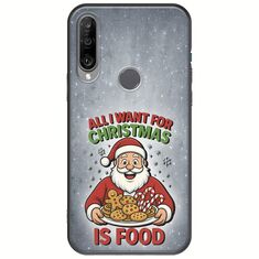 All I Want For Christmas Is - Food Huawei Y6p Black TPU (Μαύρη Σιλικόνη)