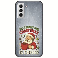 All I Want For Christmas Is - Coffee Samsung Galaxy S22 Plus Black TPU (Μαύρη Σιλικόνη)