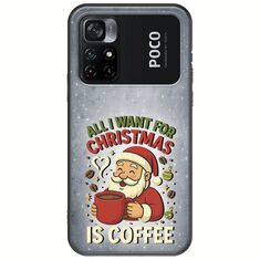 All I Want For Christmas Is - Coffee Xiaomi Poco M4 Pro 4G Black TPU (Μαύρη Σιλικόνη)