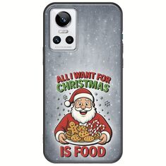 All I Want For Christmas Is - Food Realme GT Neo 3 Black TPU (Μαύρη Σιλικόνη)