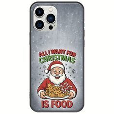 All I Want For Christmas Is - Food iPhone 14 Pro Black TPU (Μαύρη Σιλικόνη)