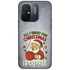 All I Want For Christmas Is - Coffee Xiaomi Redmi 12C Black TPU (Μαύρη Σιλικόνη)