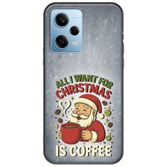 All I Want For Christmas Is - Coffee Xiaomi Redmi Note 12 4G Black TPU (Μαύρη Σιλικόνη)