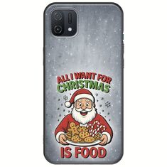 All I Want For Christmas Is - Food Oppo A16K Black TPU (Μαύρη Σιλικόνη)