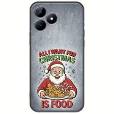 All I Want For Christmas Is - Food Realme C53 Black TPU (Μαύρη Σιλικόνη)