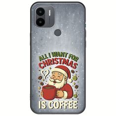 All I Want For Christmas Is - Coffee Xiaomi Redmi A2 Plus Black TPU (Μαύρη Σιλικόνη)