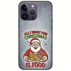 All I Want For Christmas Is - Food iPhone 15 Pro Black TPU (Μαύρη Σιλικόνη)